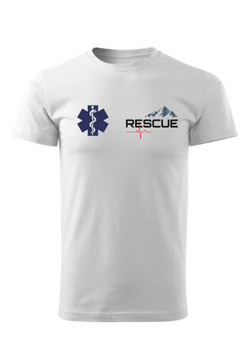 Záchranárske tričko krátky rukáv BIELE