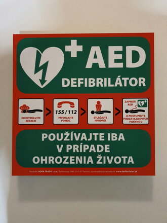 Edukačná tabuľa ku AED na stenu 