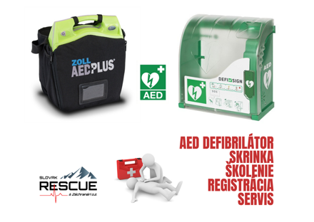 Defibrilátor ZOLL AED PLUS + Exteriérová skrinka + Školenie