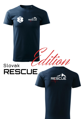 Záchranárske tričko krátky rukáv TMAVOMODRÉ