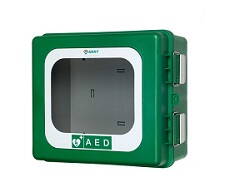 AED skrinka s alarmom a vyhrievaním-exteriérová
