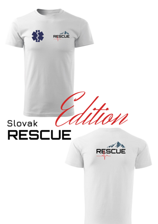 Záchranárske tričko krátky rukáv BIELE